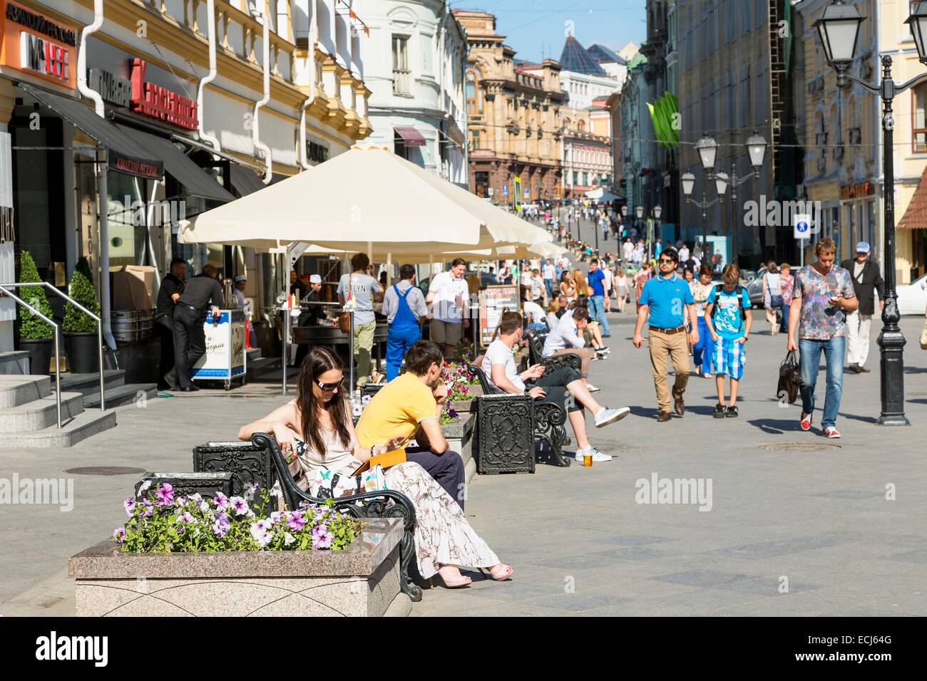 Russland, Moskau, Einkaufen in Kuznetskiy die meisten Street Stockfoto