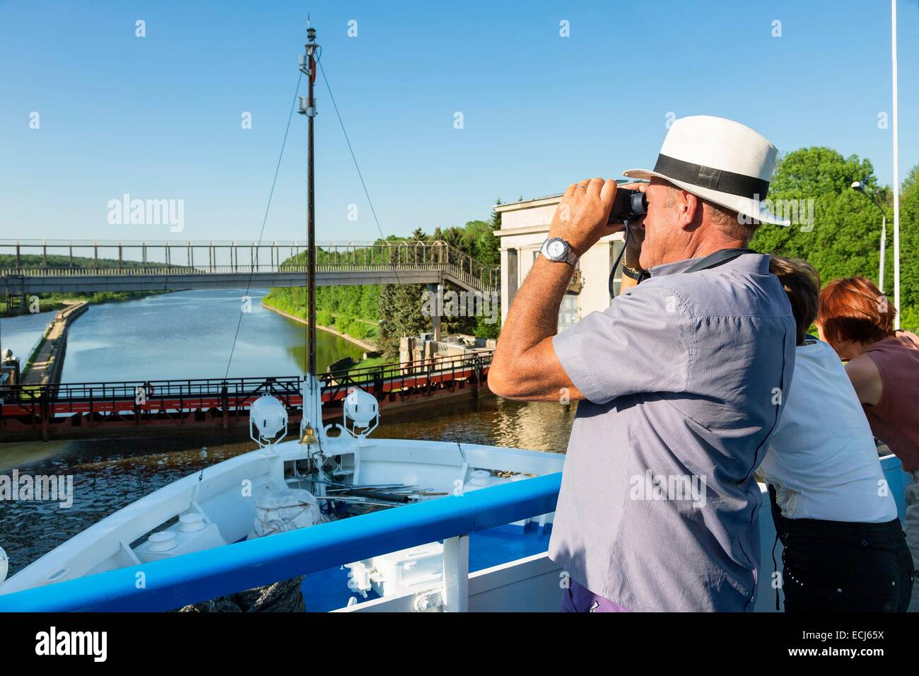 Russland, Schloss an der Wolga Stockfoto