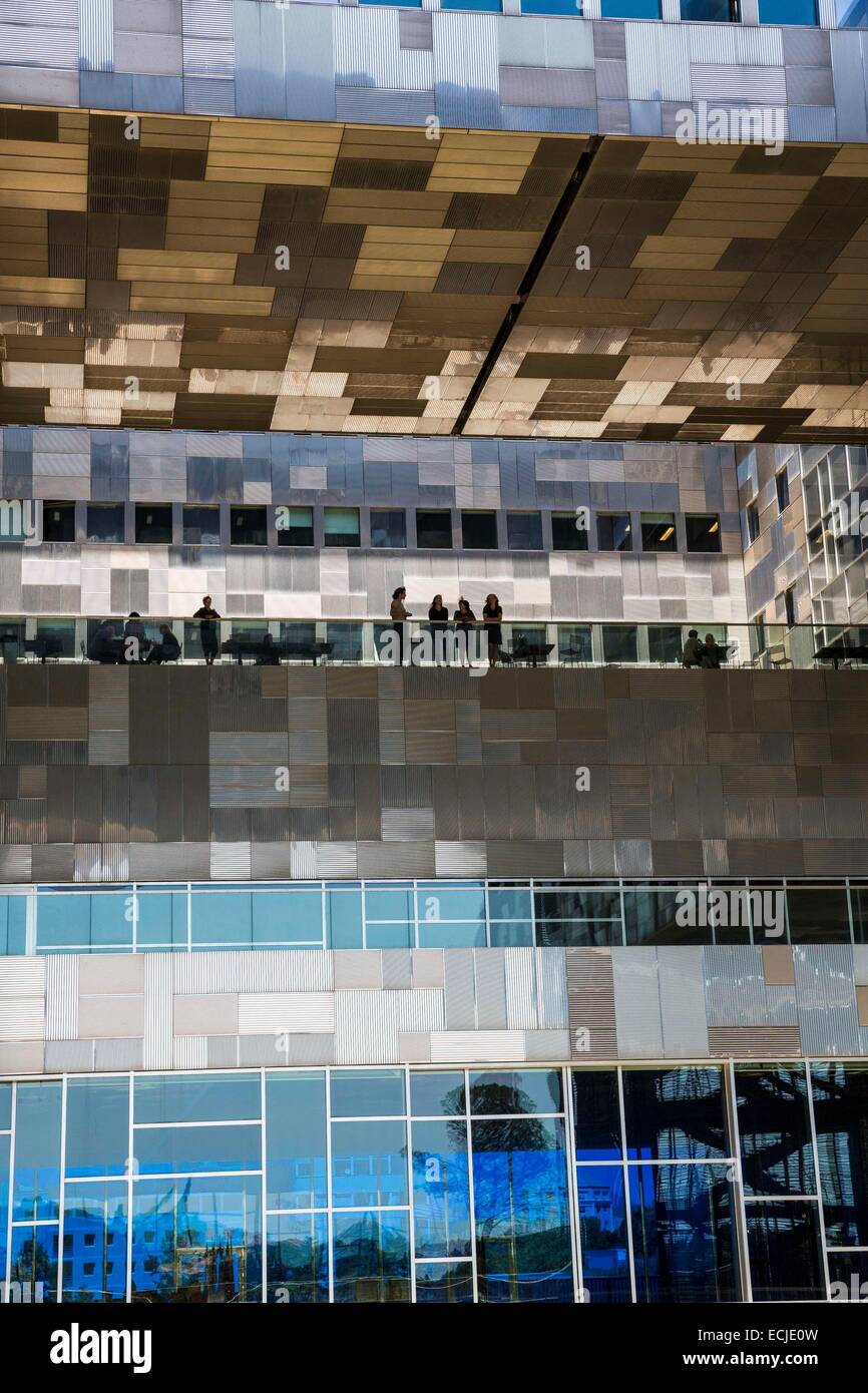 Frankreich, Herault, Montpellier, Bezirk Port Marianne, Rathaus, entworfen von den Architekten Jean Nouvel und Francois Fontes Stockfoto