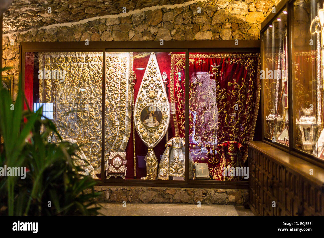 Ausstellung im Museum in El Parque, Malaga, Spanien Stockfoto