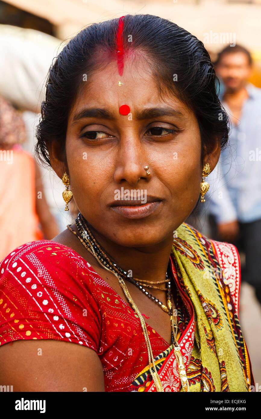 Indien, Chhattisgarh, Jagdalpur, Frau Porträt Stockfoto