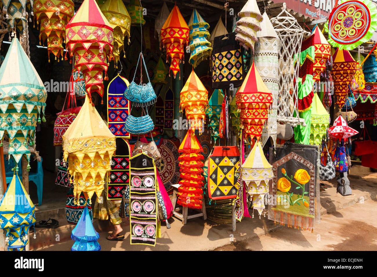 Indien, Odisha, Pipili, Applique-Craft-shop Stockfoto