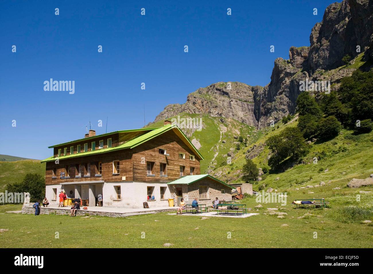 Bulgarien, Plovdiv Region, Kalofer, Stara Planina, zentralen Balkan Nationalpark, Rai-Berghütte (1560m) Stockfoto