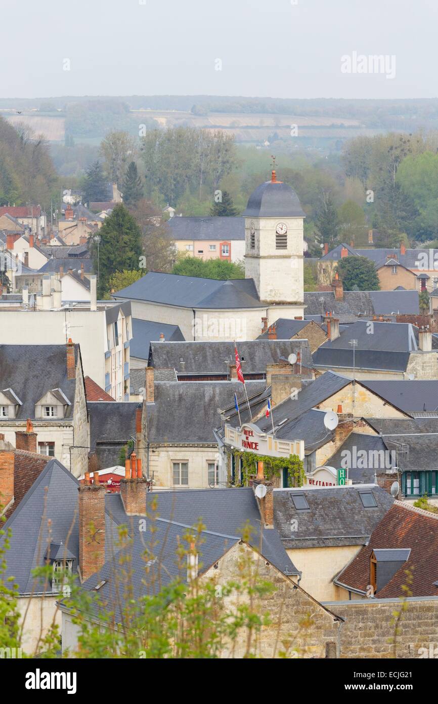 Frankreich, Sarthe, La Chartre Sur le Loir, Loir-Tal Stockfoto