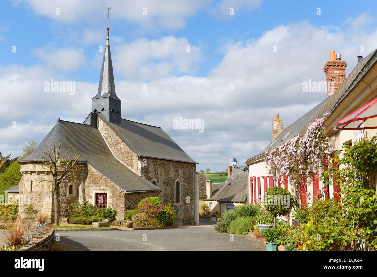 Frankreich, Maine et Loire, Chenille Change, Kirche Saint-Pierre Stockfoto