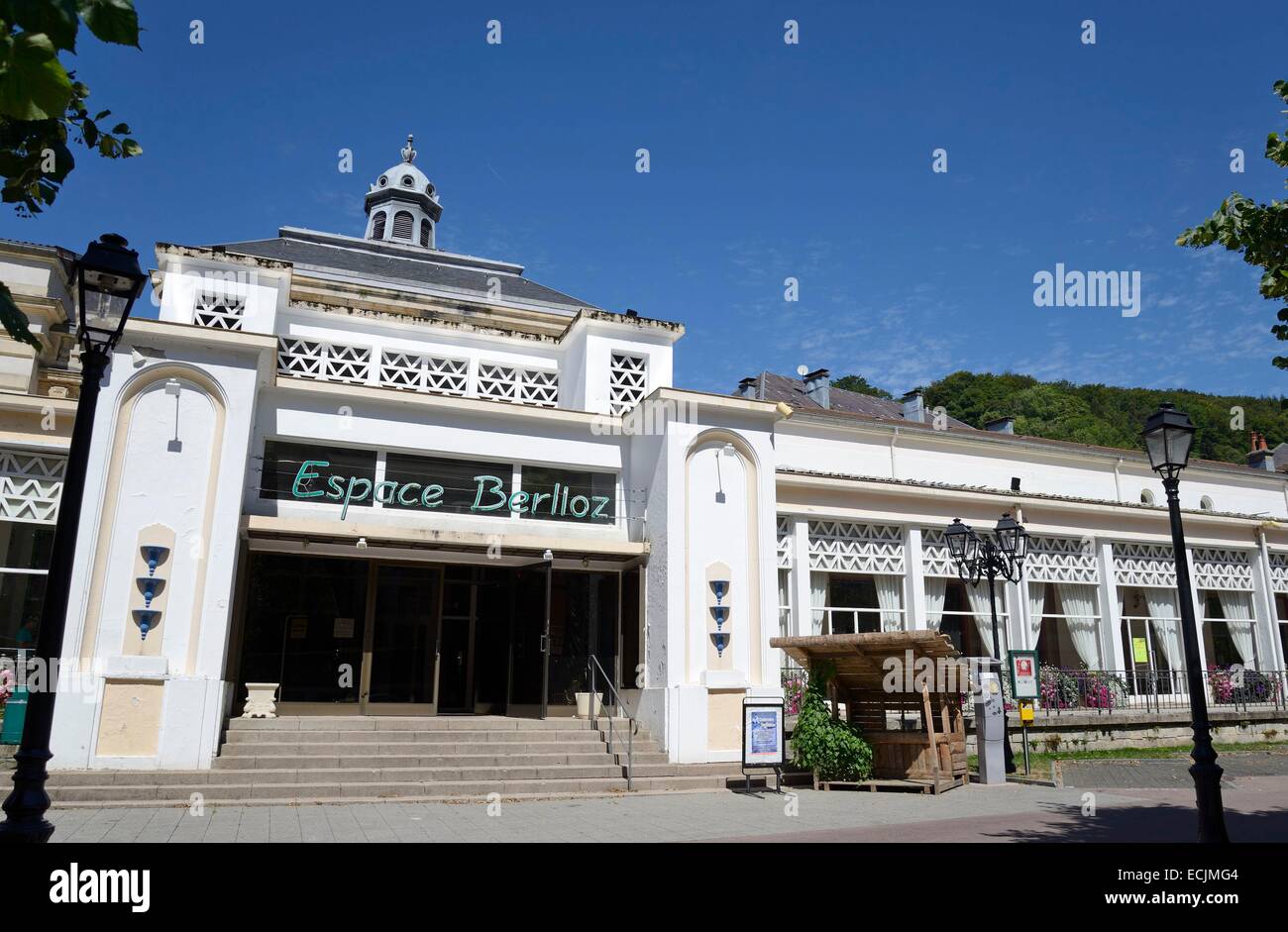 Frankreich, Vogesen, Plombieres Les Bains, altes Casino, Berlioz Raum, Theater, Ausstellung und Wohnsitz des Office de Tourisme Stockfoto