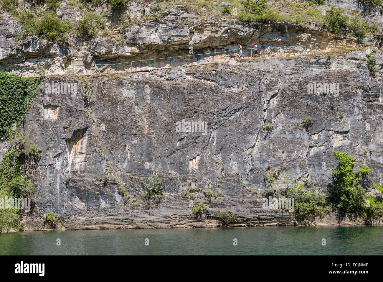 Republik Mazedonien, Sarai, die See und Canyon Matka, angetrieben vom Fluss Treska Stockfoto