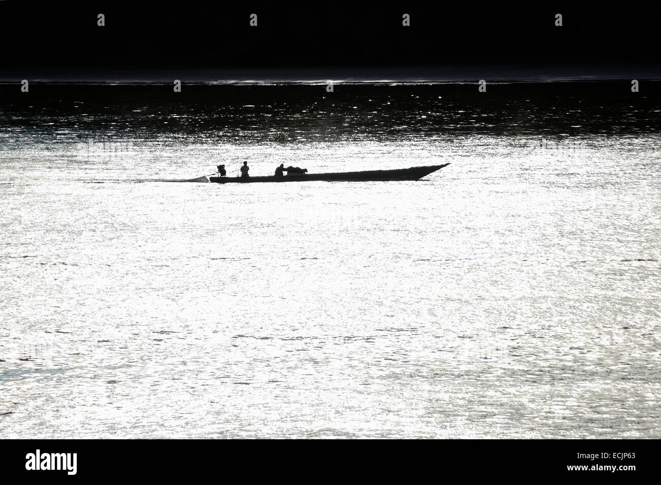 Peru, Madre De Dios-Abteilung, Amazon, Puerto Maldonado, Boot am Fluss Madre de Dios Stockfoto