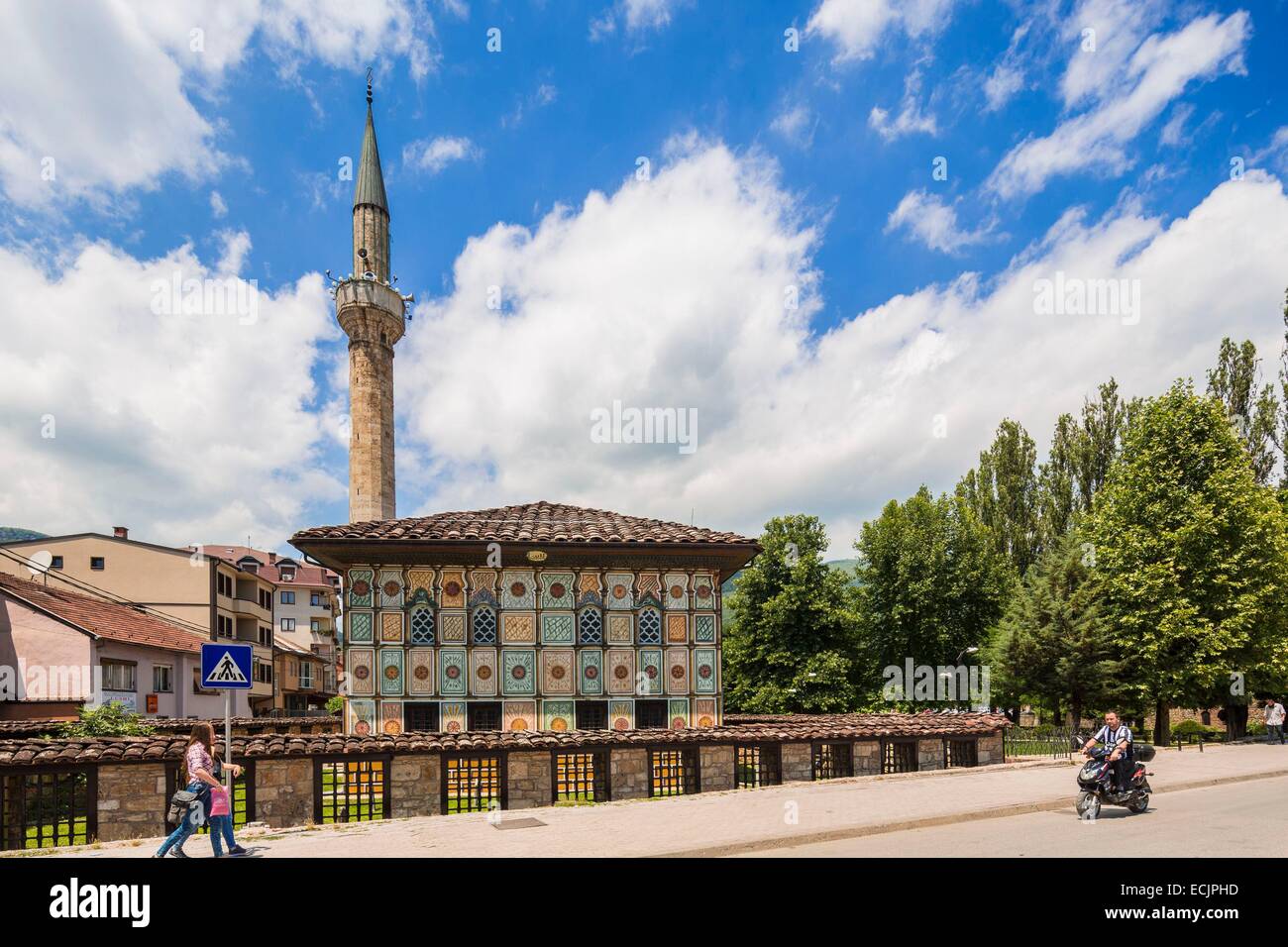 Republik Mazedonien, Tetovo, Osmanische Moschee gemalt Stockfotografie