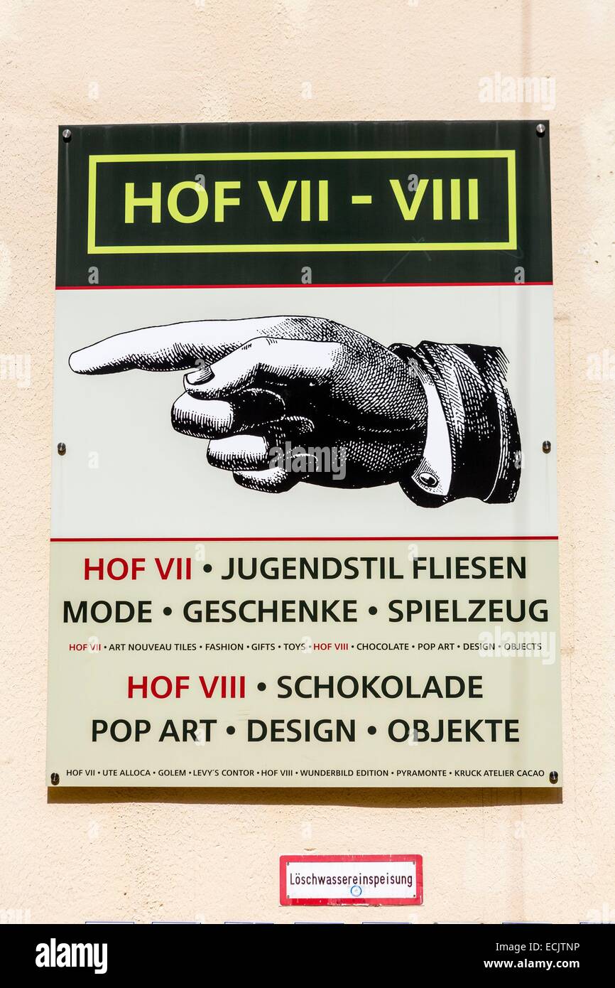 Deutschland, Berlin, Ost-Berlin, Scheunenviertel Bezirk Hackescher Hofe, ein Apartment-Komplex erbaut 1906-1907 vom Architekten Kurt Berndt Stockfoto