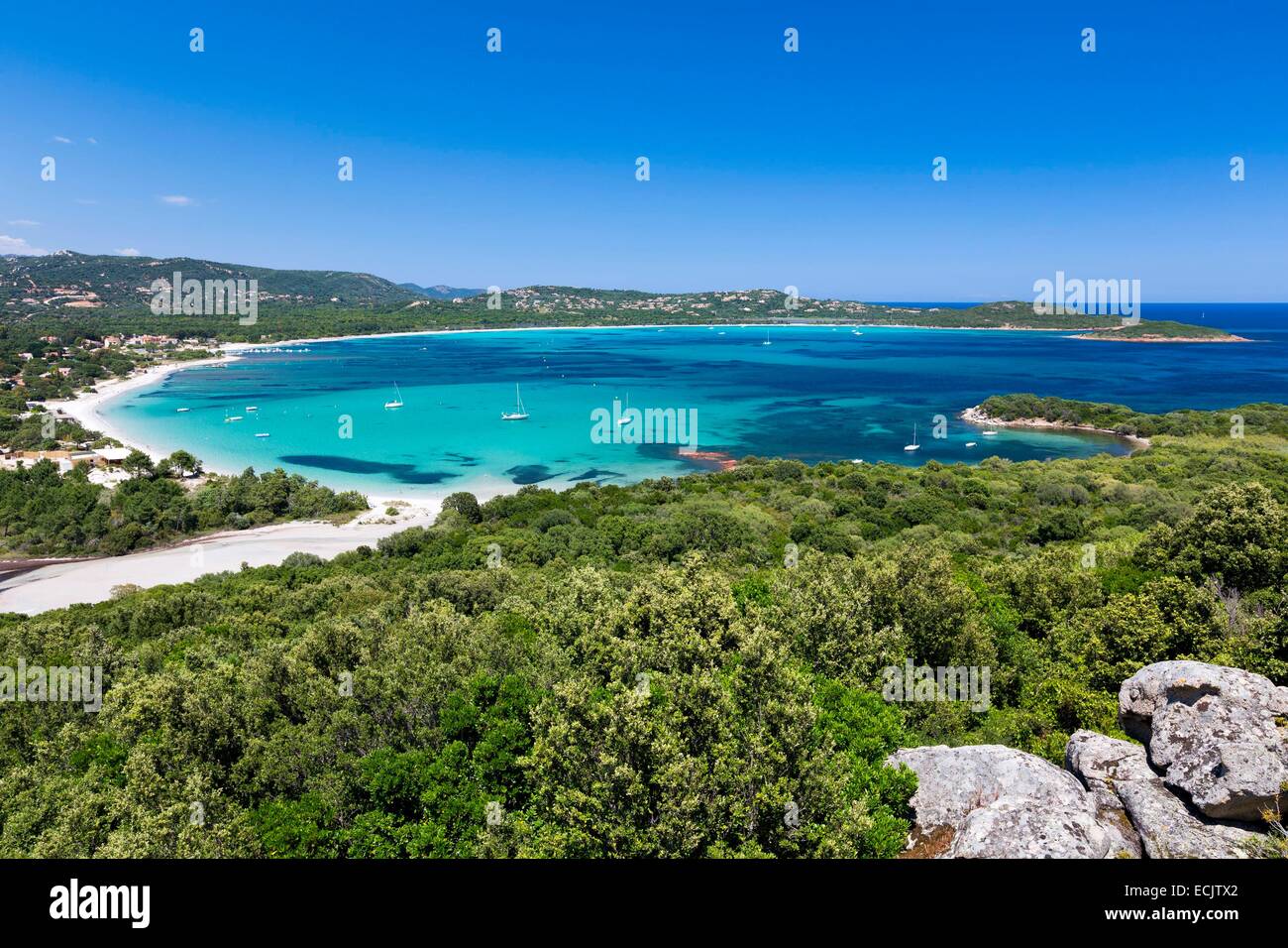 Frankreich, Corse du Sud, Lecci, Saint Cyprien Bucht Stockfoto