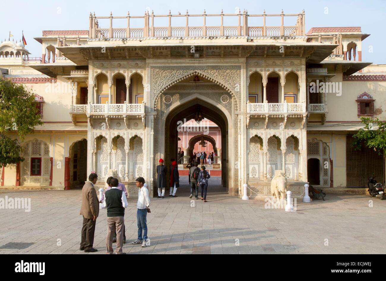 Indien, Rajasthan Zustand, Jaipur, Stadtschloss Stockfoto