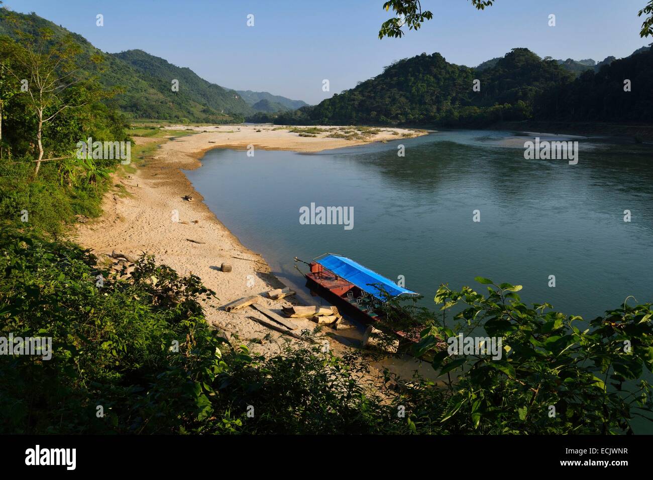 Vietnam, Lao Cai-Provinz, in der Nähe von Bac Ha, Dorf von Thai ethnischen Gruppe Chay Fluss Stockfoto