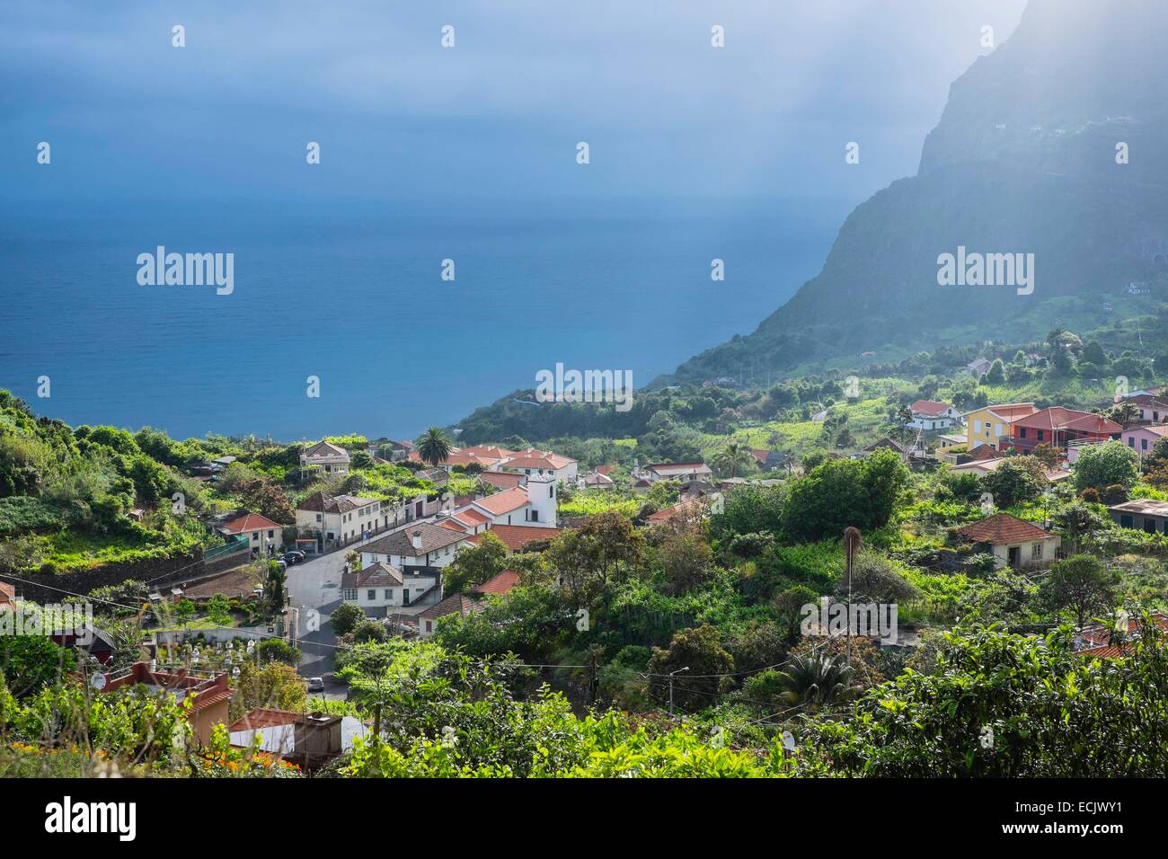 Portugal, Madeira Insel, Arco de São Jorge an der Nordküste Stockfoto