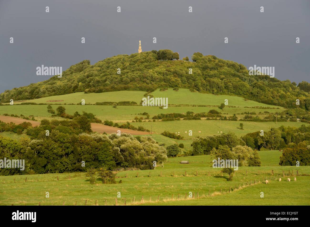 Frankreich Meurthe Et Moselle Saintois Region Colline De Sion Vaudemont Hugel Von Sion Die Basilika Notre Dame De Sion An Der Spitze Des Hugels Stockfotografie Alamy