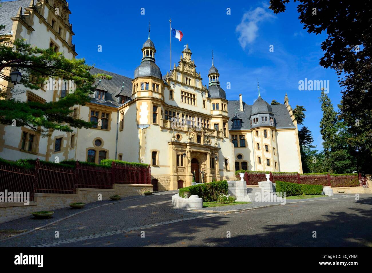 Frankreich, Moselle, Metz, der Palast des Gouverneurs, die heutzutage der Kommandeur der Militärregion Nordost beherbergt Stockfoto