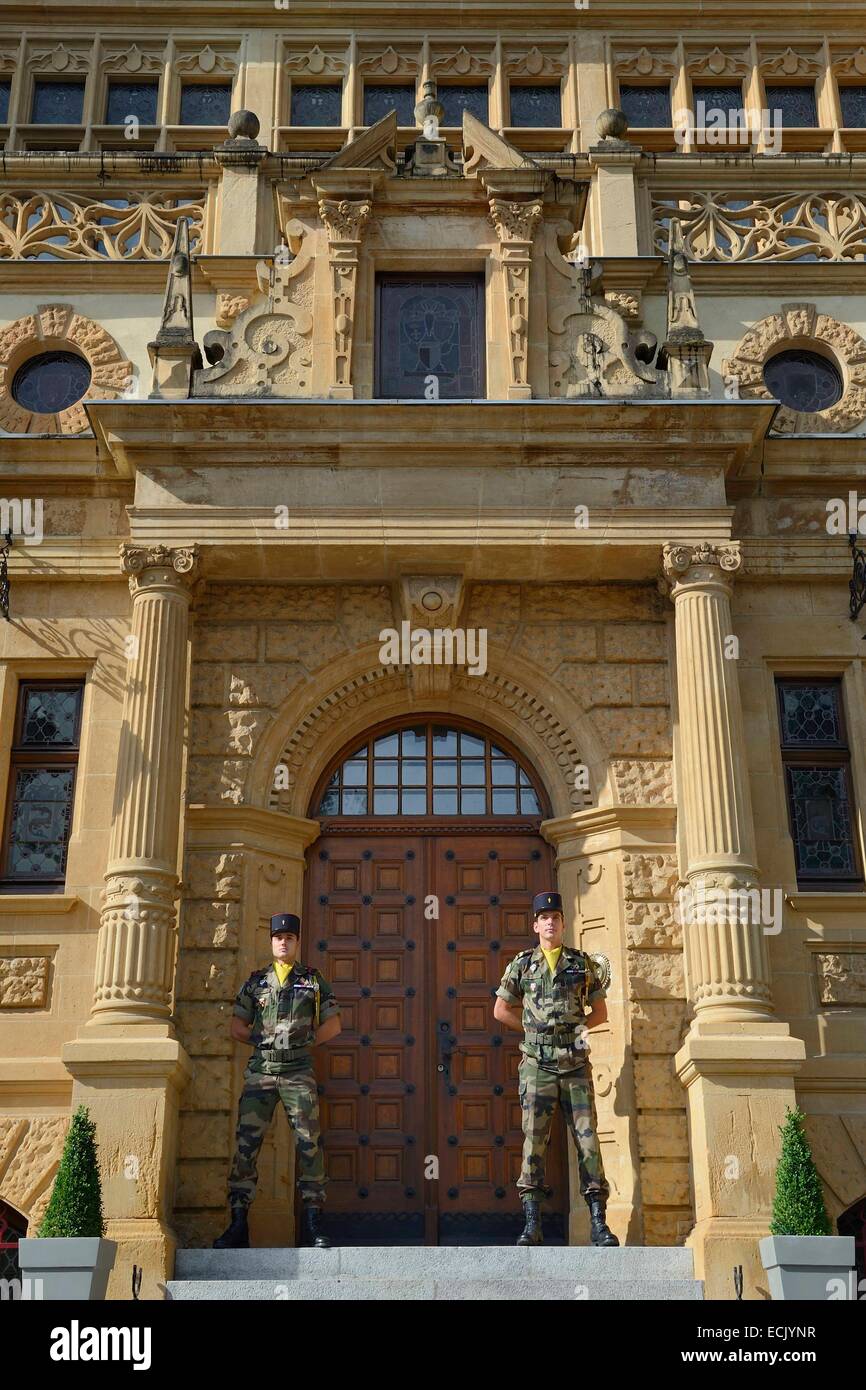 Frankreich, Moselle, Metz, der Palast des Gouverneurs, die heutzutage der Kommandeur der Militärregion Nord-Ost beherbergt Stockfoto