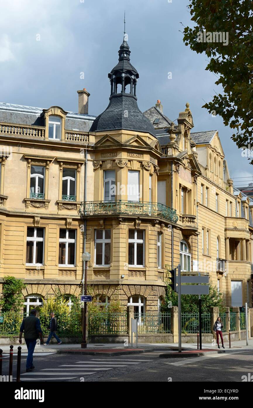 Frankreich, Moselle, Metz, Kaiserviertel, Villa am Avenue Foch Stockfoto