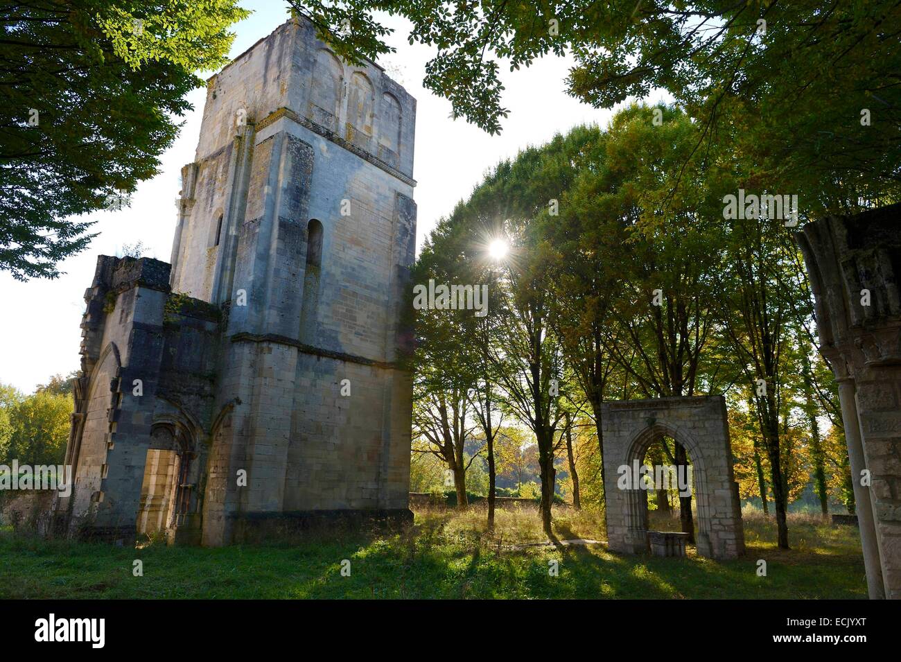 Frankreich, Maas, Verdun, die Zitadelle, der alte Turm von St. Vanne, das ist ein Überbleibsel der Abtei Stockfoto