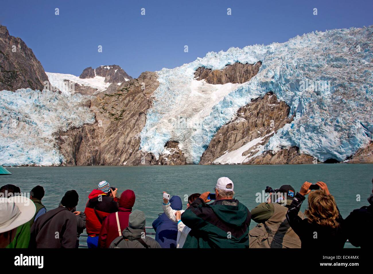 USA, Alaska, Kenai-Halbinsel Kenai Fjords National Park, Bootsfahrt zu den Gletschern, nordwestlichen Gletscher Stockfoto