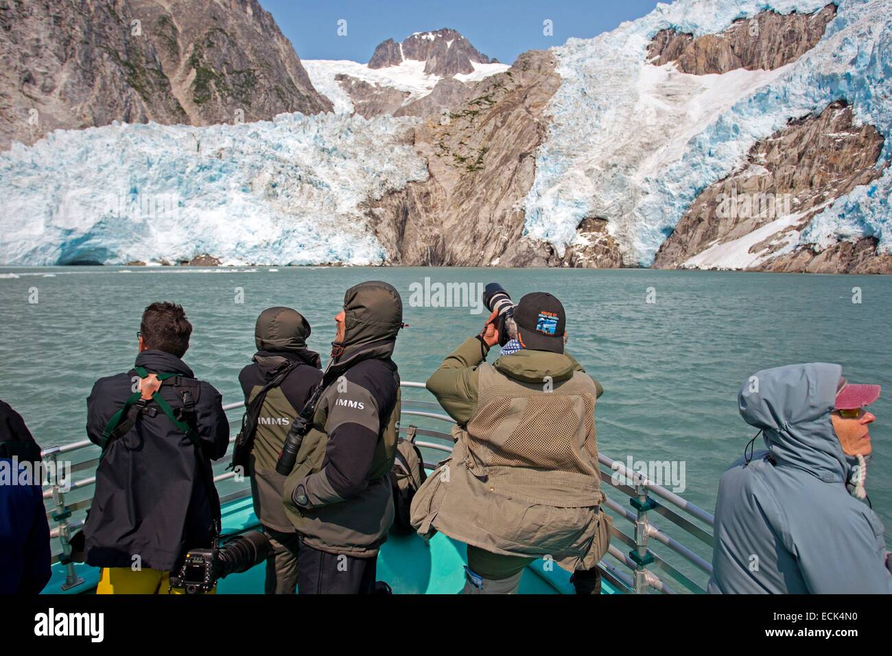 USA, Alaska, Kenai-Halbinsel Kenai Fjords National Park, Bootsfahrt zu den Gletschern, nordwestlichen Gletscher Stockfoto