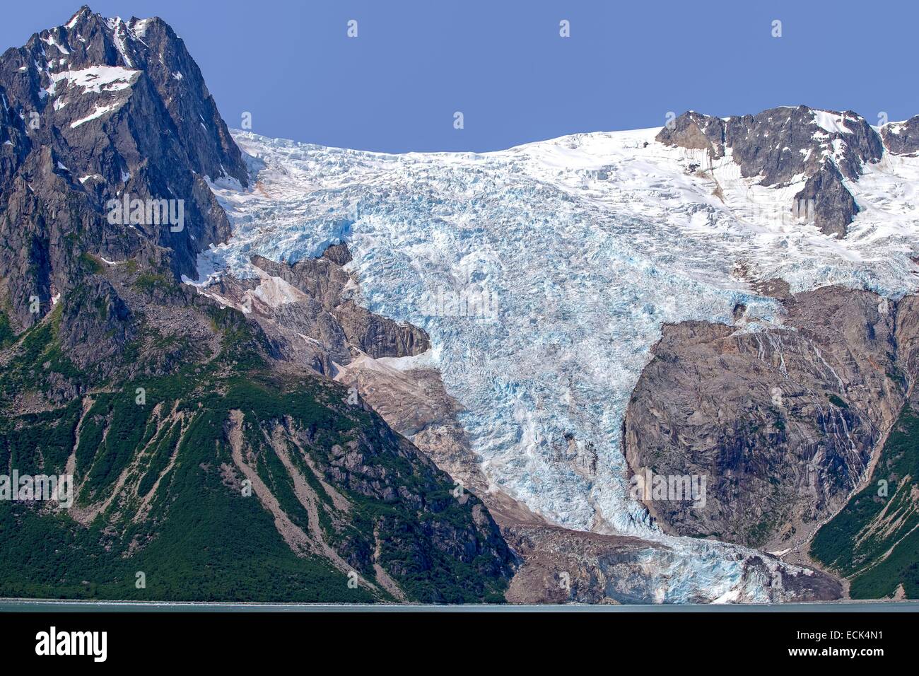 USA, Alaska, Kenai-Halbinsel Kenai Fjords National Park, Gletscher, nordwestlichen Gletscher Stockfoto