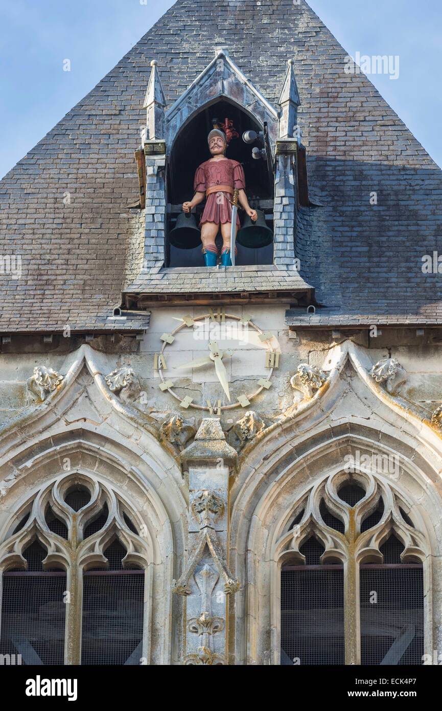 Frankreich, Eure, Beaumont le Roger, Sankt-Nikolaus-Kirche Stockfoto