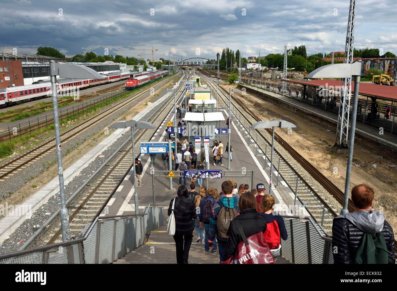 Deutschland, Berlin, Bahnhof Warschauer Straße Stockfoto