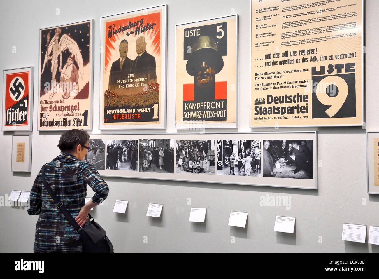 Deutschland, Berlin, dem deutschen historischen Museum (Deutsche Historische Museum), Nationalsozialismus und dem zweiten Weltkrieg, Propaganda-Plakate Stockfoto