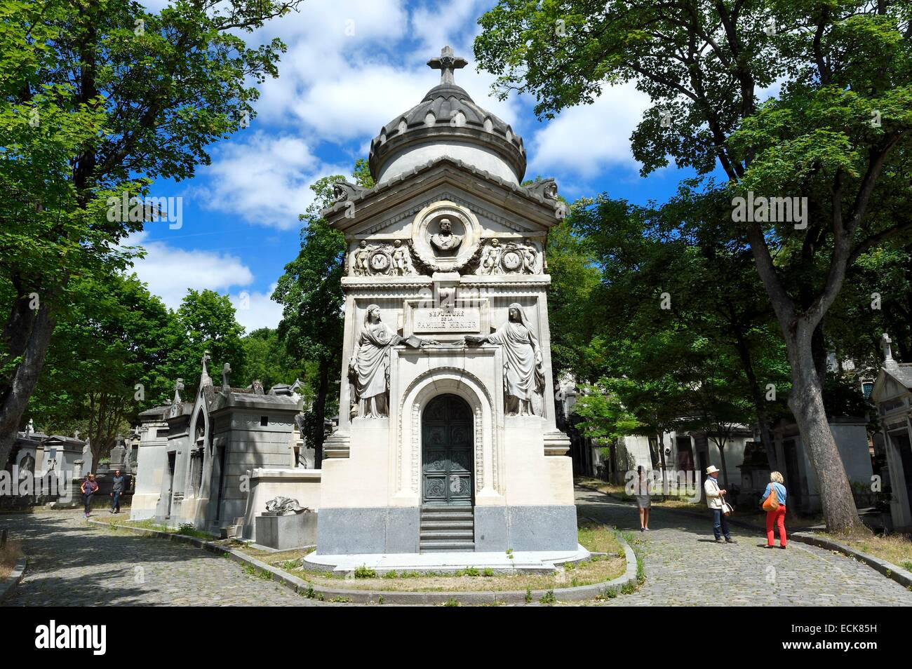 Frankreich, Paris, Pere Lachaise Friedhof, Grab der Familie Menier Stockfoto