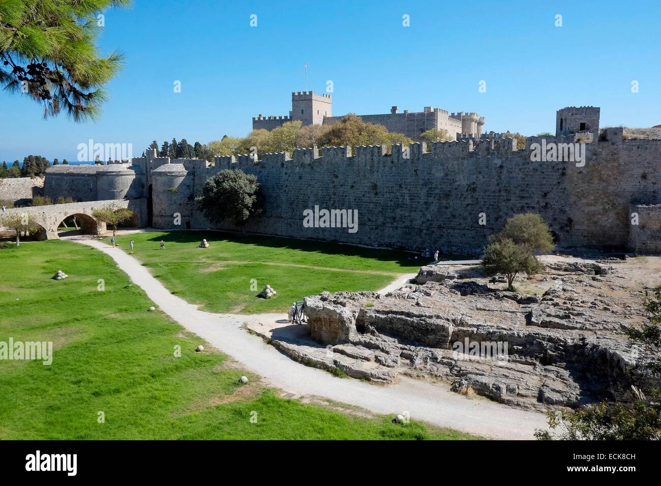 Griechenland, Dodekanes, Rhodos, Rhodos, Weltkulturerbe der UNESCO, die mittelalterliche Stadt Stockfoto