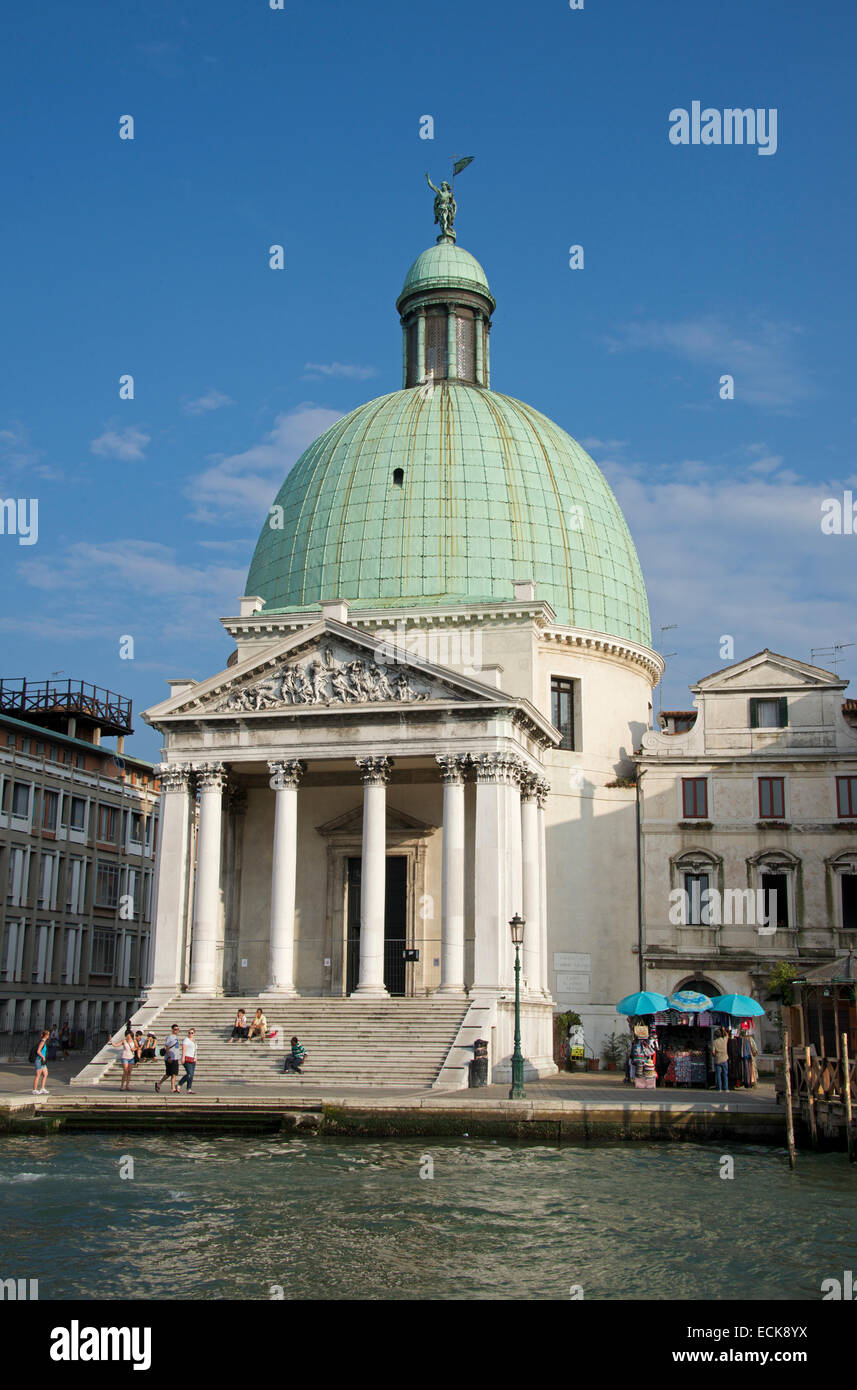 Kirche San Simeone Piccolo Grand Canal Santa Croce-Venedig-Italien Stockfoto