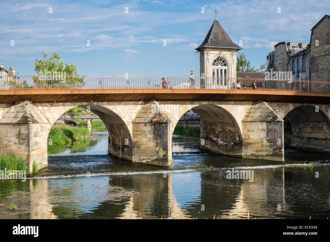 Meuse, Frankreich, Duc, Notre-Dame-Brücke über den Fluss Ornain Stockfoto