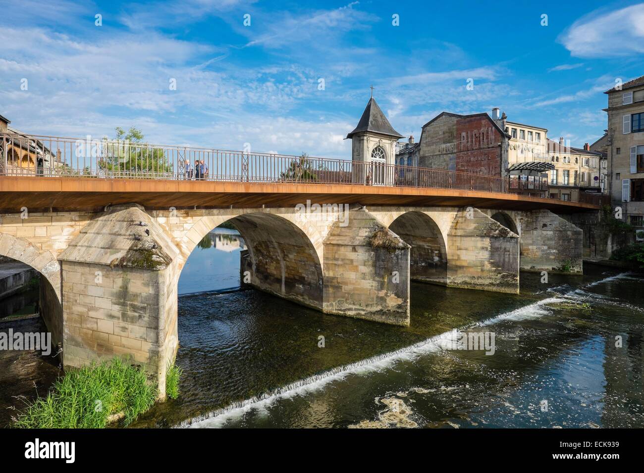 Meuse, Frankreich, Duc, Notre-Dame-Brücke über den Fluss Ornain Stockfoto