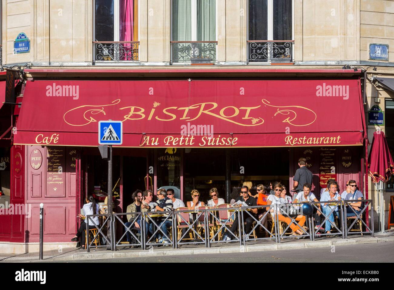 Frankreich, Paris, Odeon, Kaffee Au Petit Suisse Stockfoto