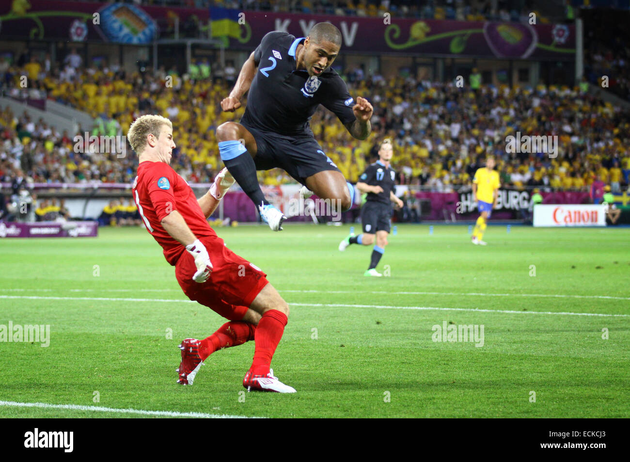 UEFA EURO 2012 Spiel Schweden Vs England Stockfoto