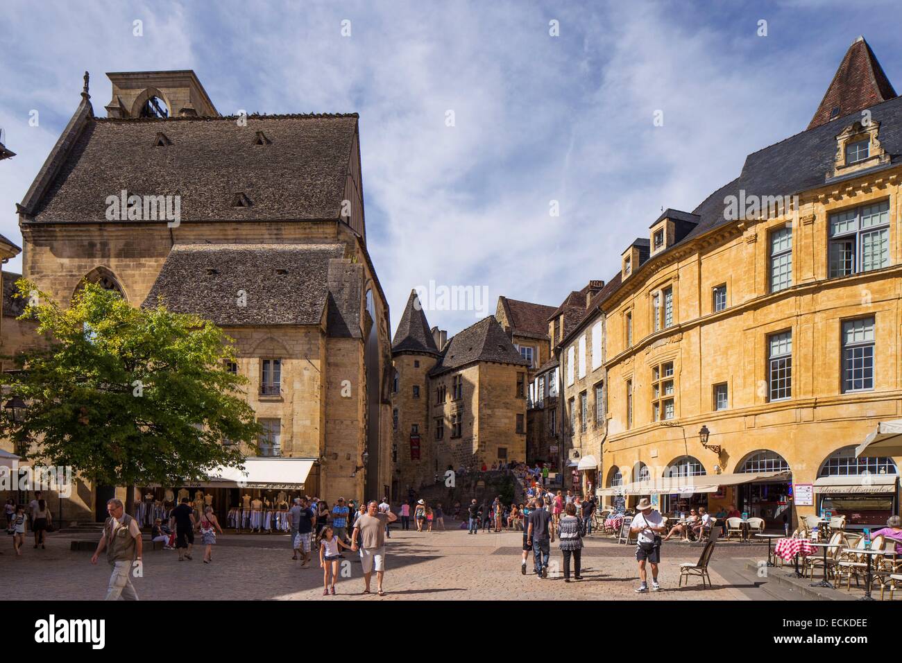 Frankreich, Dordogne Sarlat la Caneda, Liberty Square Stockfoto