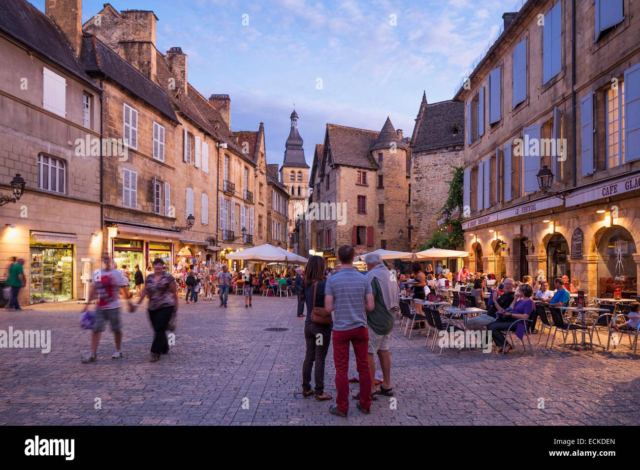 Frankreich, Dordogne Sarlat la Caneda, Liberty Square Stockfoto