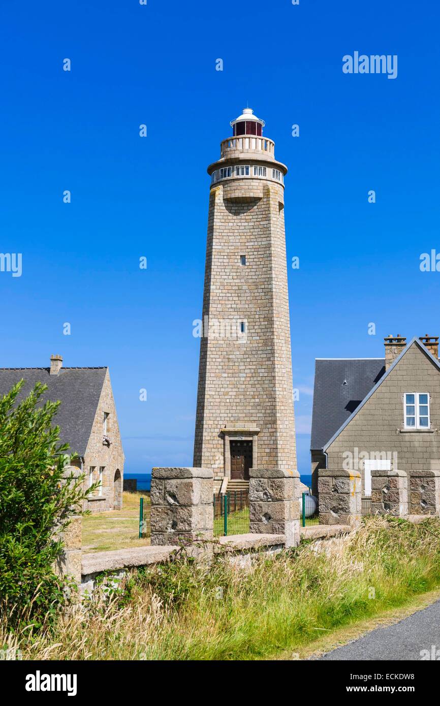 Manche, Cotentin, Frankreich, Fermanville, Cap Levi Leuchtturm Stockfoto