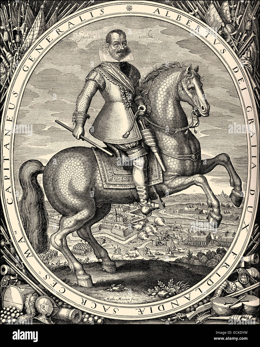 Wallenstein oder Albrecht Wenzel Eusebius von Waldstein, 1583-1634, Herzog von Friedland und Sagan, Kommandeur der kaiserlichen Macht Stockfoto