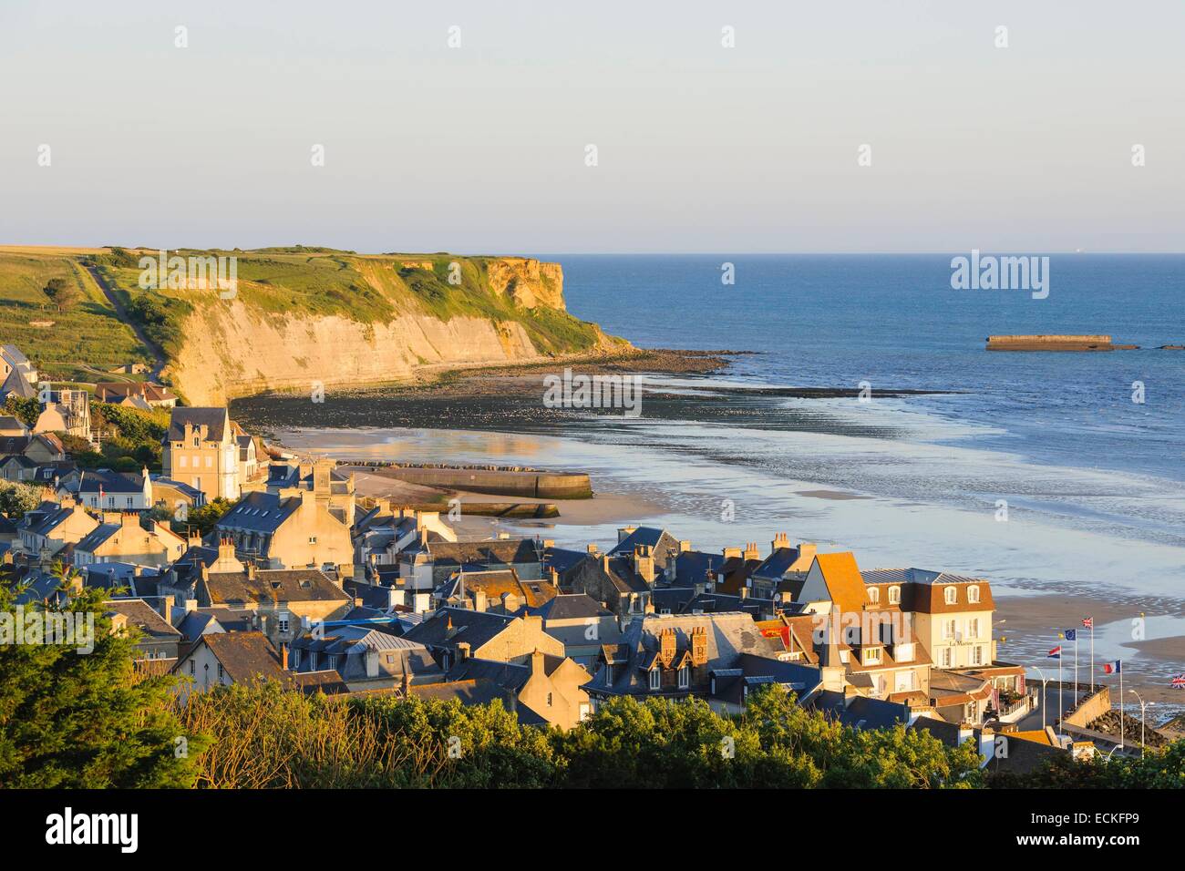 Frankreich, Calvados, Arromanches-Les-Bains, historischen Ort der Landung in der Normandie Stockfoto