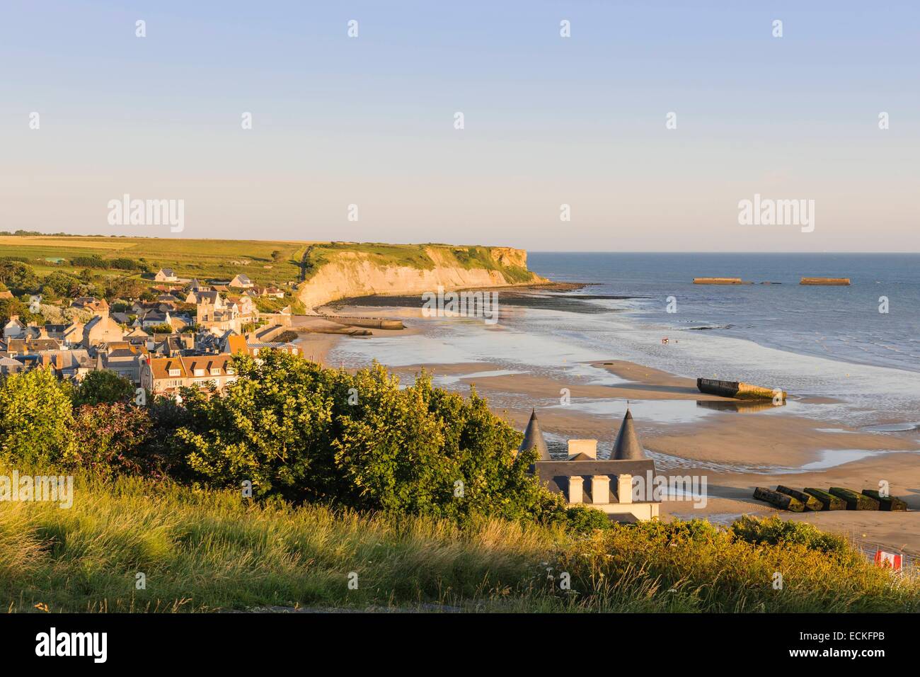 Frankreich, Calvados, Arromanches-Les-Bains, historischen Ort der Landung in der Normandie Stockfoto