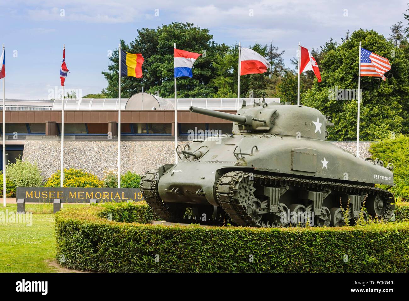 Frankreich, Calvados, Bayeux, das Museum der Schlacht von Normandie zeichnet die 77 Tagen des Kampfes zwischen Juni und august 1944 Stockfoto