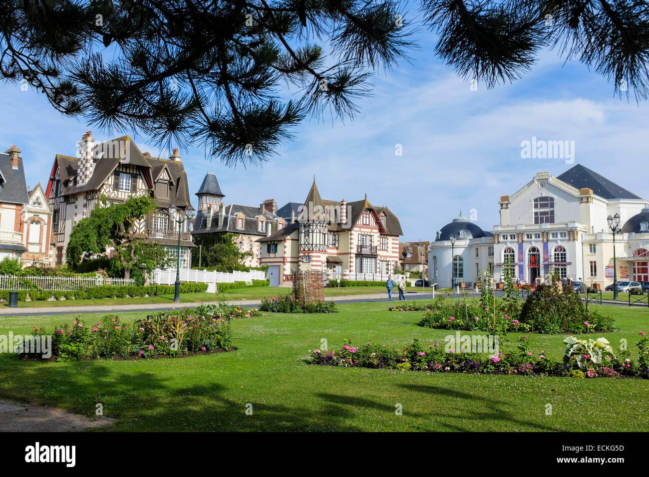 Frankreich, Calvados, Pays d ' Auge, Cabourg, Cabourg Casino, Belle-Epoque-Architektur Stockfoto