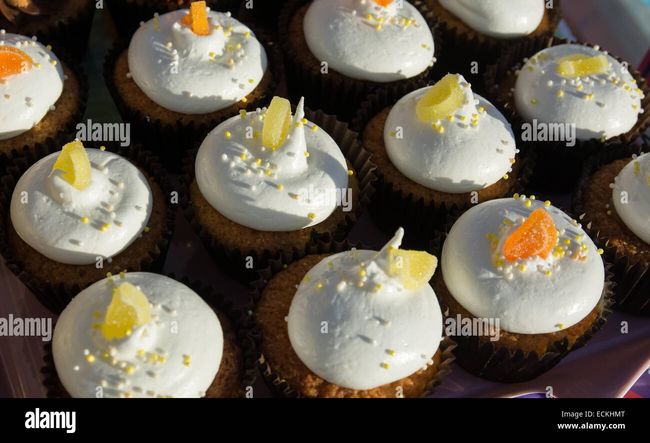 Cupcakes für Verkauf! Stockfoto