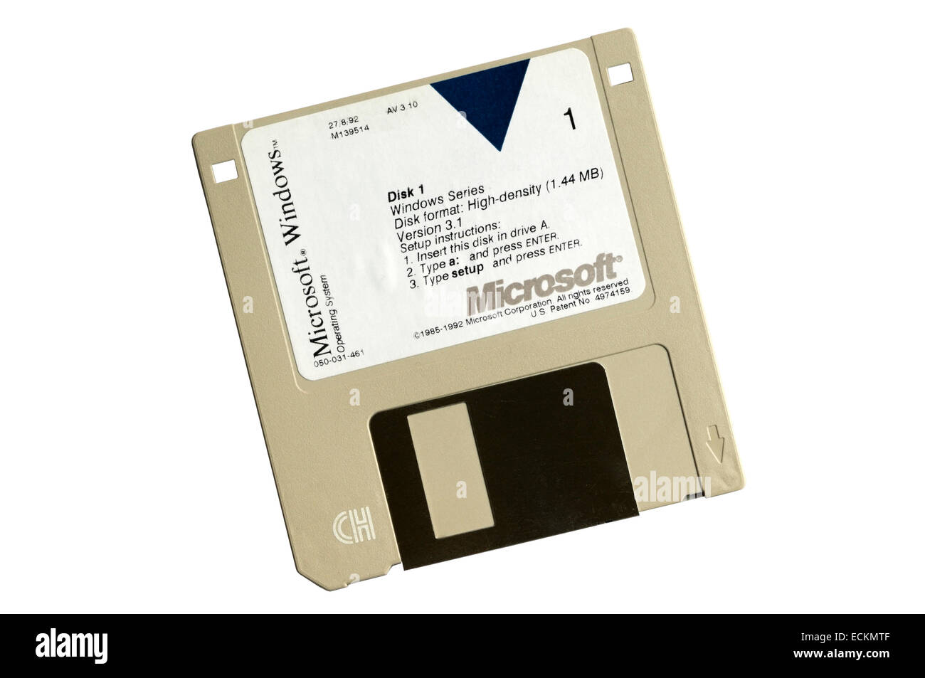 Ein Betriebssystem Microsoft Windows Version 3.1-Installation oder Setup-Diskette. Stockfoto