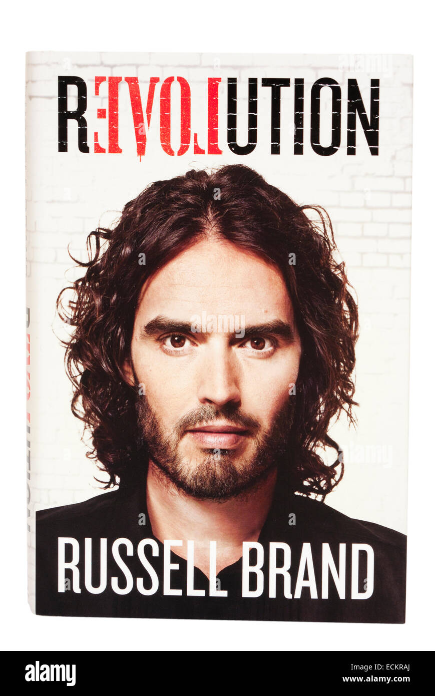 Russell Brand Hardcover Biographie Buch Revolution Stockfoto