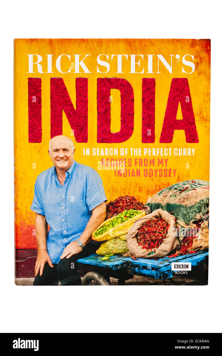 Rick Stein Hardcover Kochbuch Indien Stockfoto