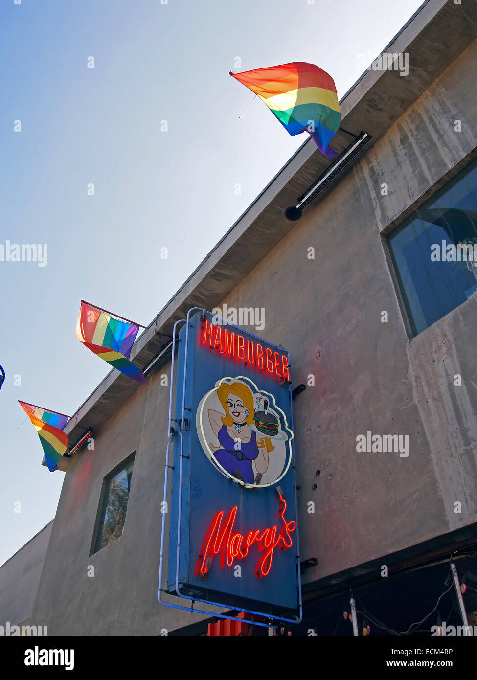 Hamburger Marys, West Hollywood, Los Angeles, Kalifornien Stockfoto
