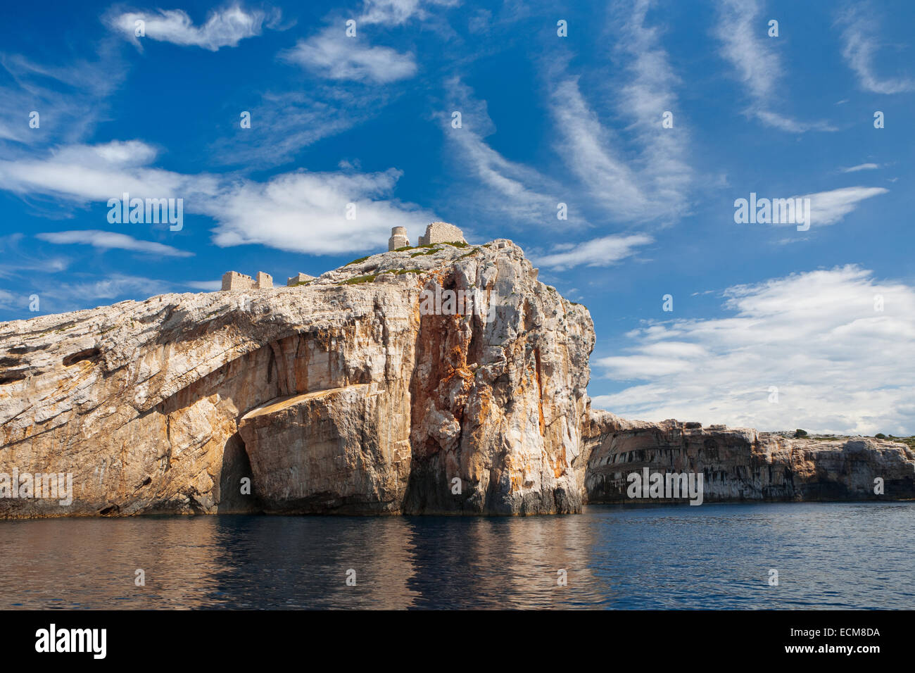 Insel Mana im Nationalpark Kornaten, Dalmatien, Kroatien Stockfoto